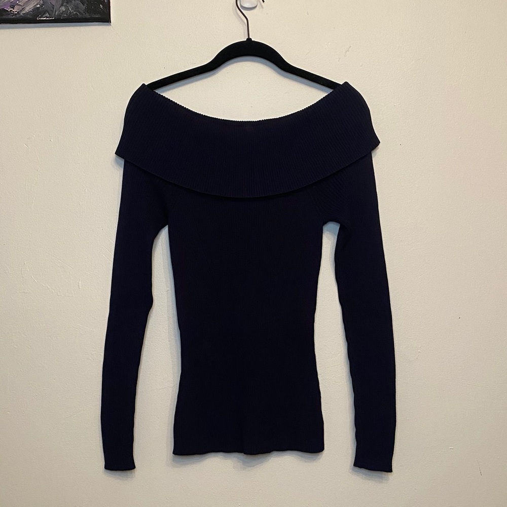 MK long sleeve navy blue top